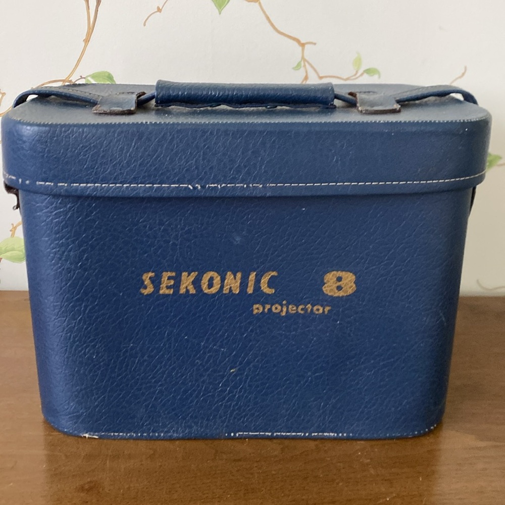 Vintage Sekonic Movie Projector 8 Blue Case